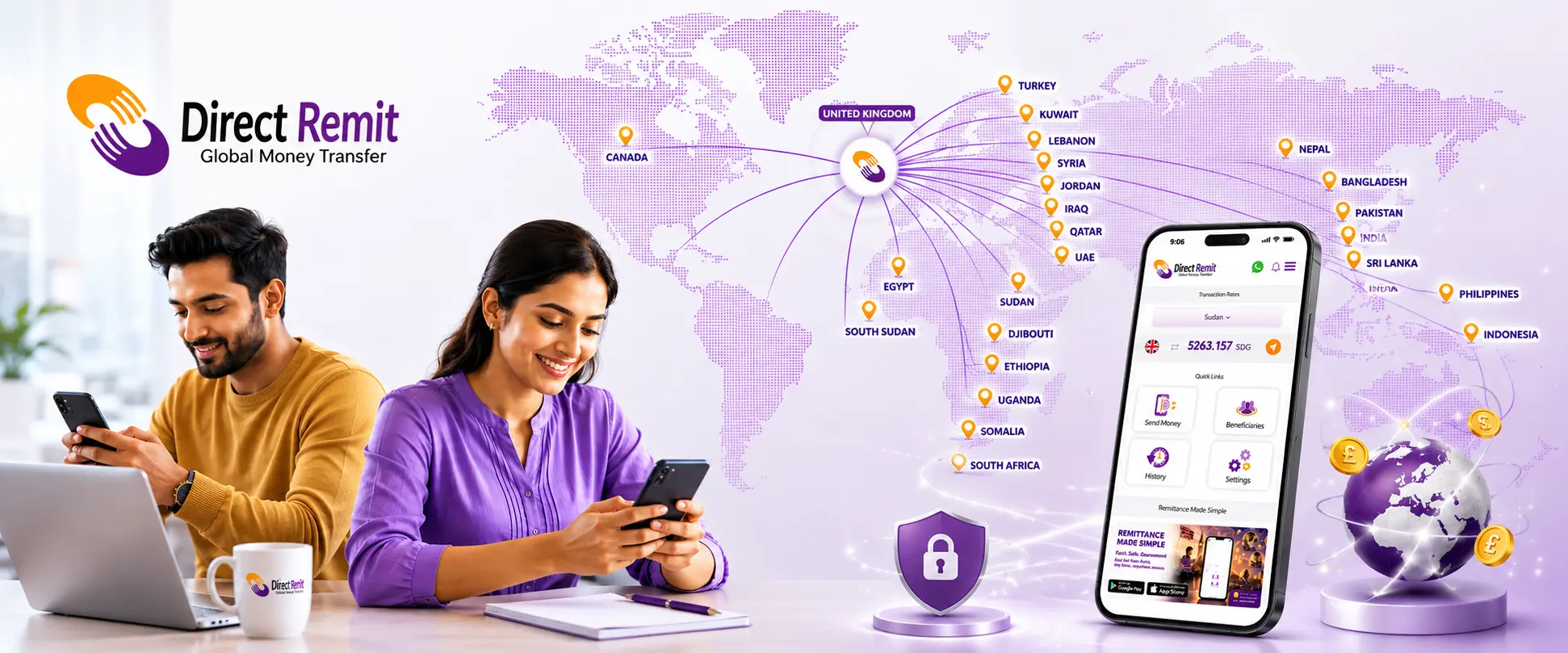 Fast, secure money transfer for families, businesses and agents.